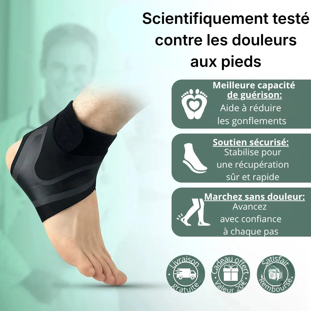 Verlitte testé contre les douleurs aux pieds