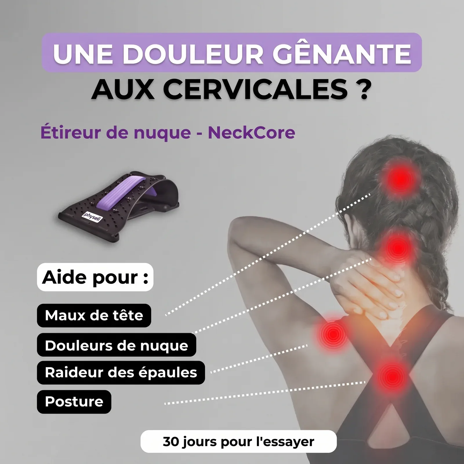 NeckCore | Étireur de Nuque à Traction Cervicale