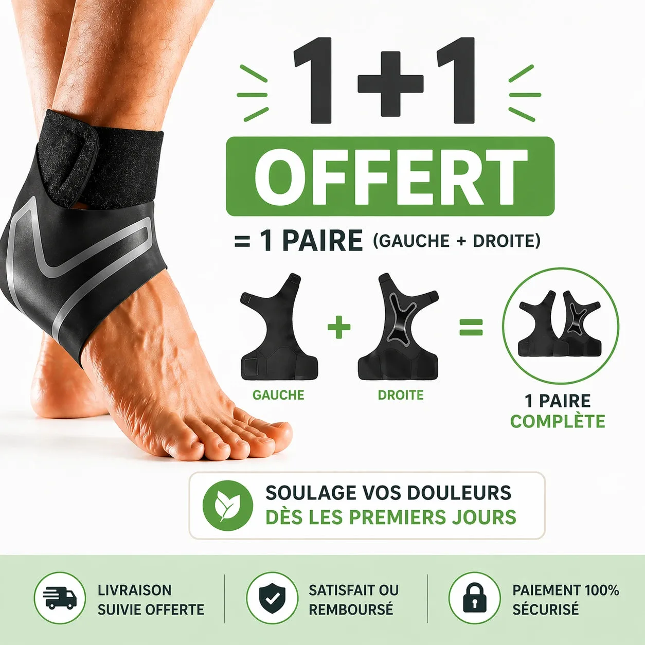 Verlitte 1+1 offert : une paire gauche + droite