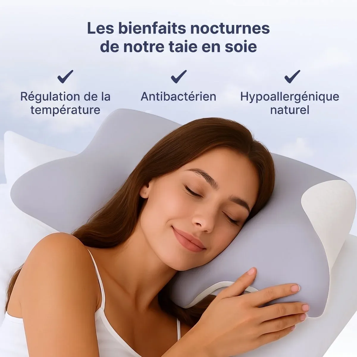 Taie en Soie CerviRest | Taie Rafraîchissante en Soie Glacée